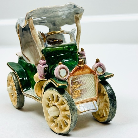 VTG Capodimonte Antique Jalopy Old Model-T Car - Picture 4 of 14